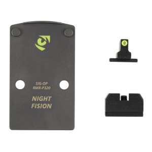 Night Fision Optic Plate Backup Sight Combo Yellow Front (UPC 541104)