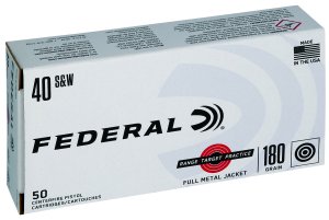 Federal RTP40180 Range & Target 40S&W 180gr Full Metal Jacket 50 Per...