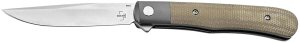 Boker 01BO930 Trapper 3.23" Nitro-V Blade Micarta Handle Flipper Knife