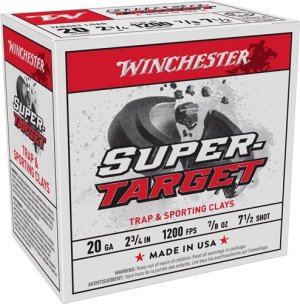 Winchester Super Target 20 Gauge 1200FPS 7/8oz #7.5 250RD