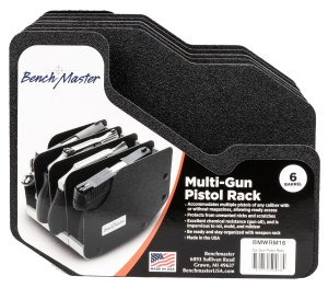 BenchMaster BMWRM16 WeaponRac Kydex 6-Handgun Rack Black
