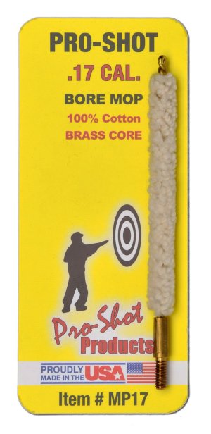 Pro-Shot Cotton Bore Mop (5/40 Thread) .17 cal