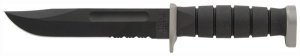 KA-BAR 1282 D2 Extreme 7" Knife Black Kraton Handle Hard Sheath USA Made