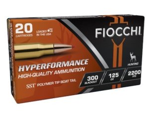 Fiocchi 300BLKHA 300 Blackout 125gr SST 25 Rounds Box
