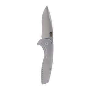 SOG Knives Aegis FLK 2.0 Folding Knife 3-1/4 Drop Point Blade Silver