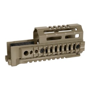 Midwest Industries MI-AK-ALPHA-QR-6 6In Quad Rail Handguard FDE