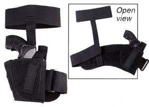 Uncle Mike's Ankle Holster 8816-1 Right Hand Black Kodra Nylon 3.25-3.75in
