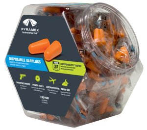 Pyramex Safety PYDP1000BN Disposable Foam Earplugs 32 dB 100 Pairs