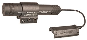 AimShot KT81067 Green Rifle Laser Kit 5mW 532nm Matte Black 300 Yards