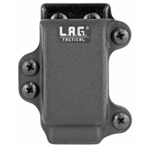 L.A.G. Tactical 34005 Pistol Mag Carrier Glock 43/M&P Shield Kydex Black