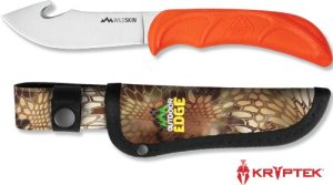 Outdoor Edge WildSkin WS-10C 4 In Gut-Hook Knife with Sheath