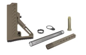Leapers UTG RBUS2DM Mil-Spec Stock Kit, FDE, Polymer, Aluminum Tube