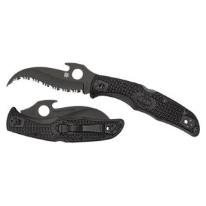 Spyderco Matriarch 2 C12SBBK2W Black Folding Knife Wave Feature