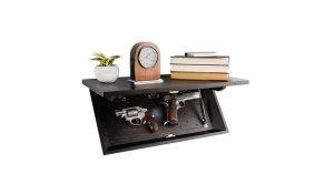 Lockdown 1117248 In-Plain-Sight Shelf, Stained Walnut, 24"x11.75"x3.25"