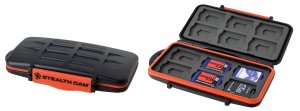 Stealth Cam STCMCSC Memory Card Storage Case 24 Capacity Black/Orange