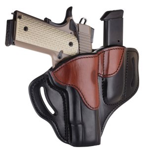 1791 Gunleather BH1M1BLBR OWB Leather Belt Holster Black/Brown