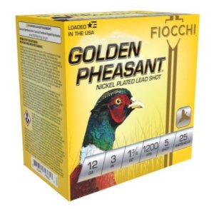 12 Ga Nickel-Plated Lead-5 1-3/4 oz 3" 25 Rds Fiocchi Ammo Shotgun