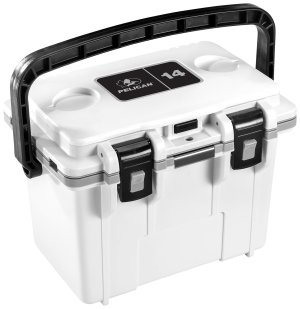 PELICAN IM 14 QT Injection Molded White/Gray Made in USA