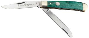 Boker 110829 Trapper 2.0 D2 Steel Clip Point Green Bone Handle 4.25"