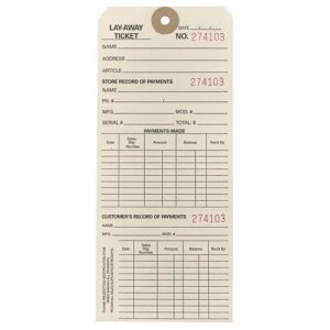 Brownells Lay-A-Way Tickets 100 Pack