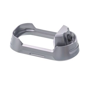 Tyrant CNC TDG17MWG4GREYBLACKSCRE Glock 17 Gen4 Grey Aluminum Magwell