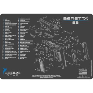 Cerus Gear Beretta 92 Schematic Char Gray HM-BER-92-SCH-GRY