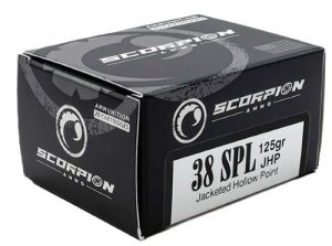 Scorpion 38125JHP S20 38SPL 125GR JHP 20Rd Ammo