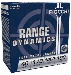 Fiocchi 40ARD100 Range Dynamics 40S&W 170gr FMJ Truncated Cone Ammo
