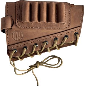1791 Gunleather HUNT Butt Cuff Brown Leather 5-Shell Creep-Stop