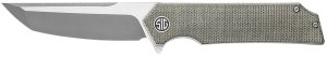 Sig Sauer Tsuru Two-Tone Satin/Stoash Micarta Green Tanto Knife