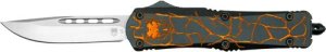 CobraTec Knives Medium FS-3 OTF Fractured Black Orange 3 In D2
