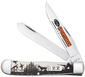 Case 81224 Trapper Folding Knife Tru-Sharp SS Blade Natural Bone Handle