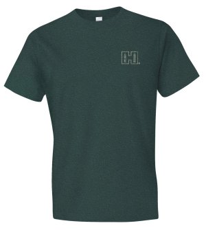 Hornady 31796 Double Rocker T-Shirt Olive Heather 3XL Cotton/Poly/Rayon