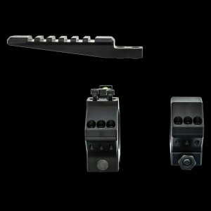 Hawkins Precision Heavy Tactical 2-Piece 35mm 1913 Picatinny Rail Scope Rings with Top 1913 Picatinny Rail - 1.00" Height