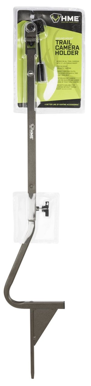 DNZ Products HMETCHG Ground Mount Trail Camera Holder 26-36In Brown Metal