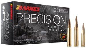 Barnes 30831 Precision Match 6.5 Grendel 120gr OTM BT 20 Rounds