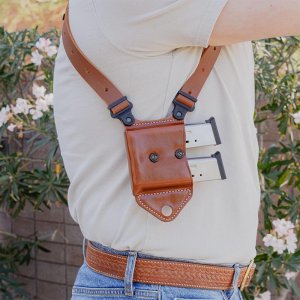 Galco OS212R 1911 3.5 In Red Dot Shoulder Holster Tan