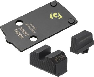 Night Fision Optic Plate & Backup Sight Combo Holosun EPS Black