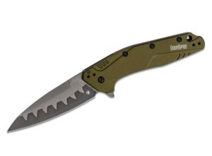 Kershaw Dividend 1812OLCB 3 In Composite Blade Olive Aluminum Scales
