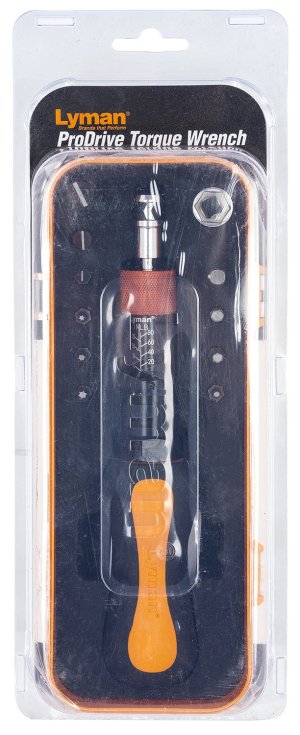 Lyman 7031300 Torque Wrench Steel Rubber Handle Black Orange