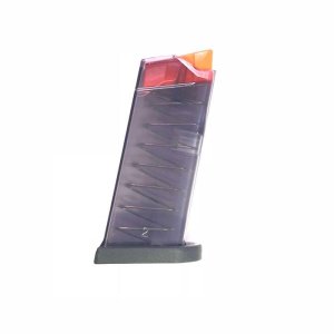 Mossberg MC1sc Polymer 6rd Magazine Fits 9mm Luger, Clear Count, Flush Fit, Removeable Floor Plate, High-Visibility Follower