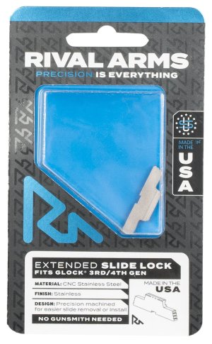 GSM Outdoors Rival Arms RA80G001D Stainless Slide Lock Glock Gen3-4