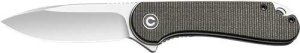 Civivi C907T Elementum 2.96" Green Micarta Satin D2 Liner Lock Knife