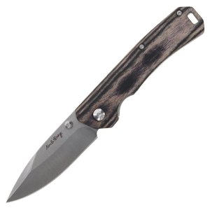 Uncle Henry Folding Knife 3 Drop Point Blade Brown Pakka Wood