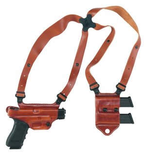 Galco Miami Classic II Shoulder Holster Tan Leather 1911 5 In Right