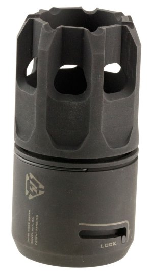 Strike Industries SI Oppressor Muzzle Device, Black Nitride, 1144 Carbon Steel, 2.9in Length, 1.55in Diameter
