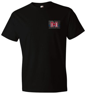 Hornady 30764 POW Blue Line Black XL Cotton T-Shirt