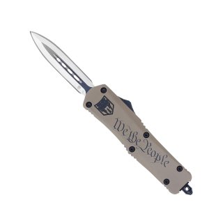 CobraTec MWTPFS3DAGNS We The People 3" D2 Steel OTF Dagger Tan Handle
