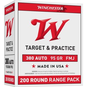 Winchester Ammo USA380W USA 380ACP 95gr Full Metal Jacket 200 Per Box/5...