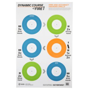 Action Target GS-DCFIRE1 Game Series Dynamic Course Of Fire 1 Target 100 pk